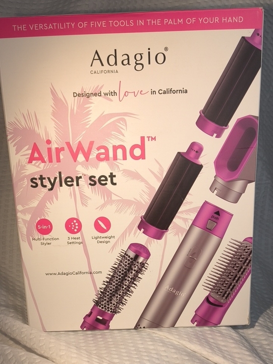 Adagio | Hair | Adagio Airwand Styler Set Pinkpurple And Silver | Poshmark